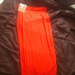 Naked Wardrobe Orange Midi Skirt